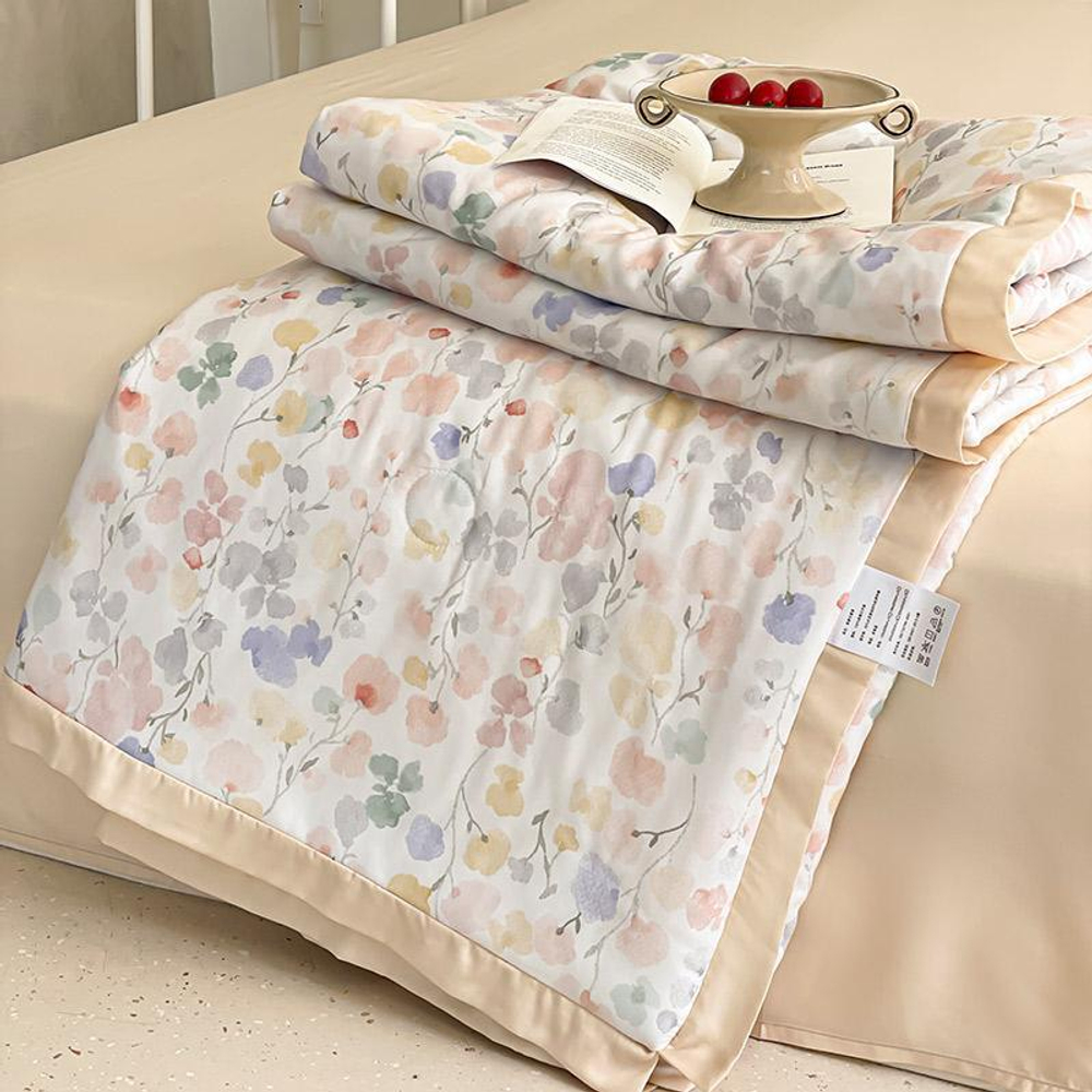 ZEPHYR HOME Летнее одеяло Тенсель 200х230 Цветы акварель