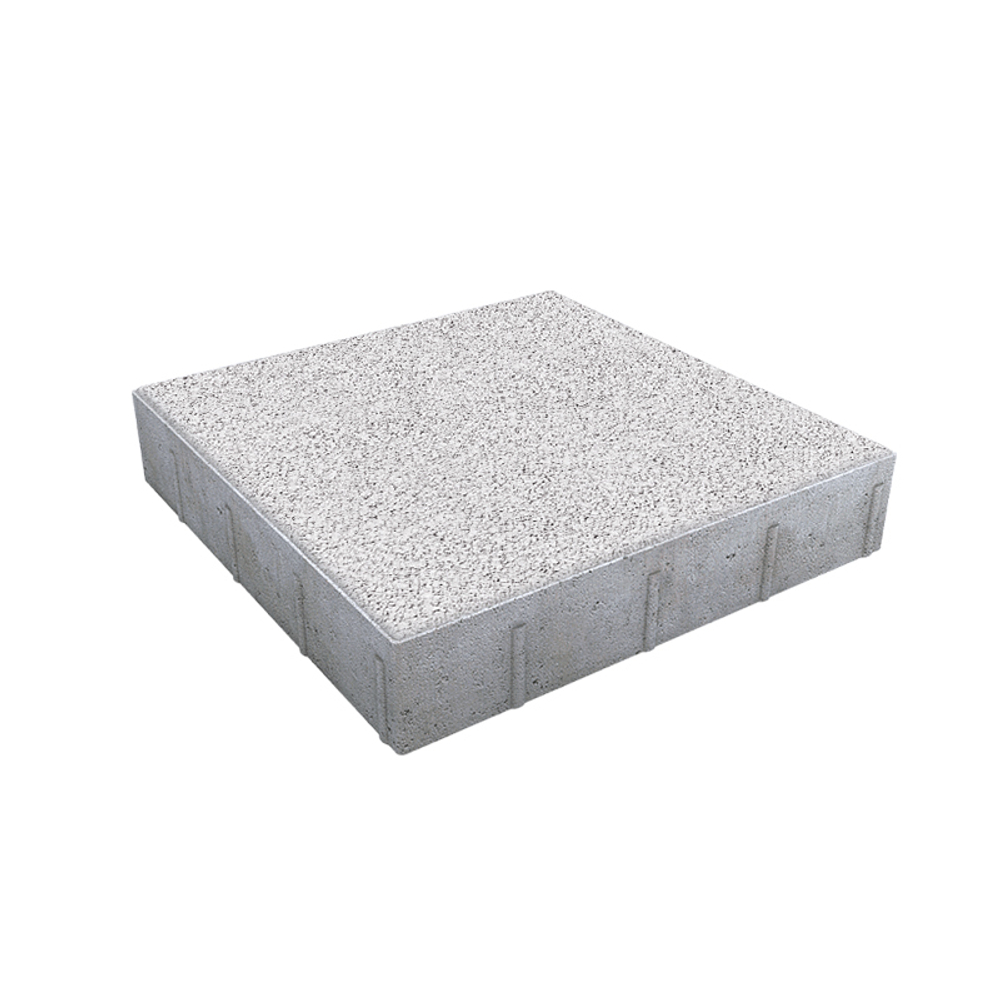 Тротуарная плитка КВАДРАТ 500х500 мм - Гранит Белый