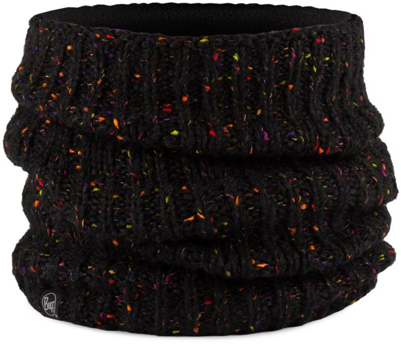 Вязаный шарф-труба с флисом Buff Neckwarmer Knitted Fleece Kim Black Фото 1