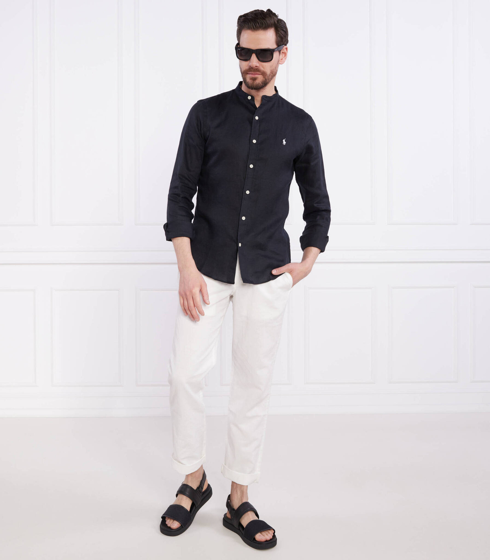 Льняная рубашка POLO RALPH LAUREN - черный(710906946)