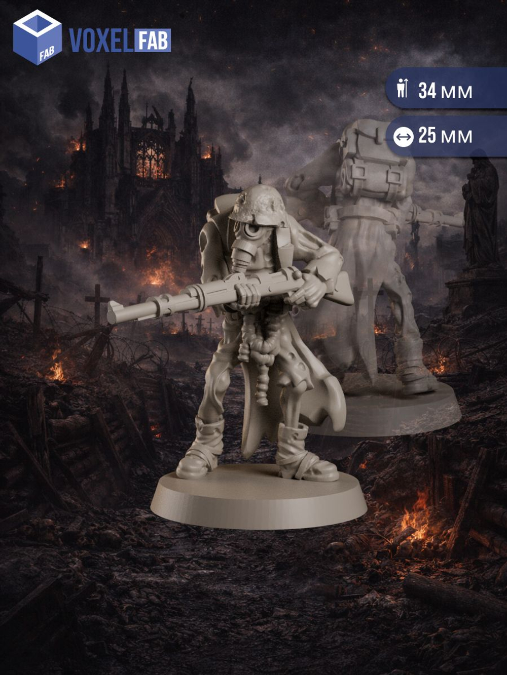 Иссохшие Осквернители Легион Еретиков миниатюры для настольных игр РНИ, Trench Crusade