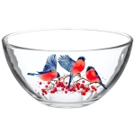 Салатник стеклянный 450мл «Снегири» D1542/12