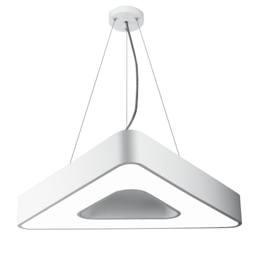 Светильник LED ЭРА Geometria SPO-153-W-40K-030 Delta 30Вт 4000К 2100Лм IP40 600*600*80 белый подвесной | Декоративные светильники Geometria