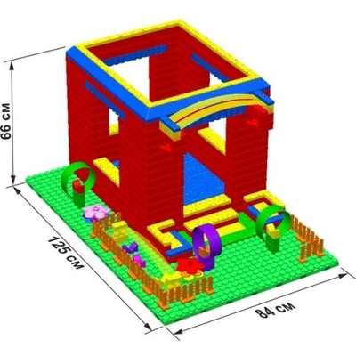 Большой конструктор LK Домик GB5 L на платформе 28х42, для детей 2-5 лет
