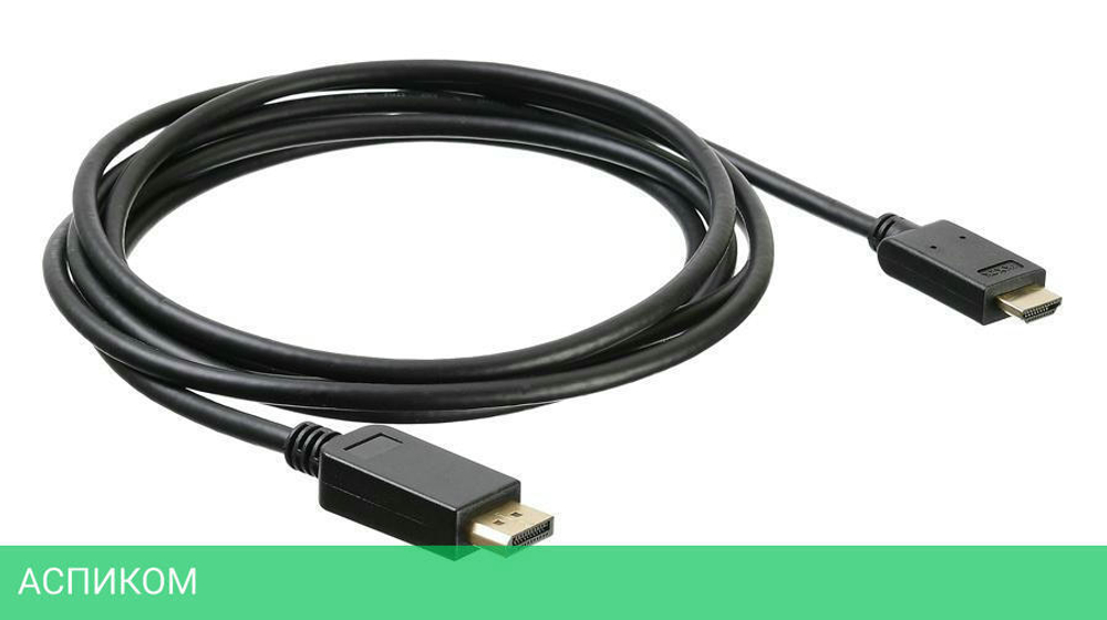 Кабель Buro v 1.2 DisplayPort (m)/HDMI (m) 3м позолоченные контакты черный (BHP DPP_HDMI-3)