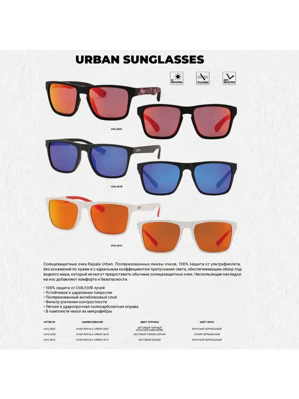 Очки поляризационные рыболовные Urban 301C (для вождения)