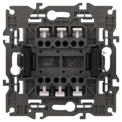 Переключатель ЭРА Elegance 14-1106-03 двойной 10АХ-250В IP20 алюминий