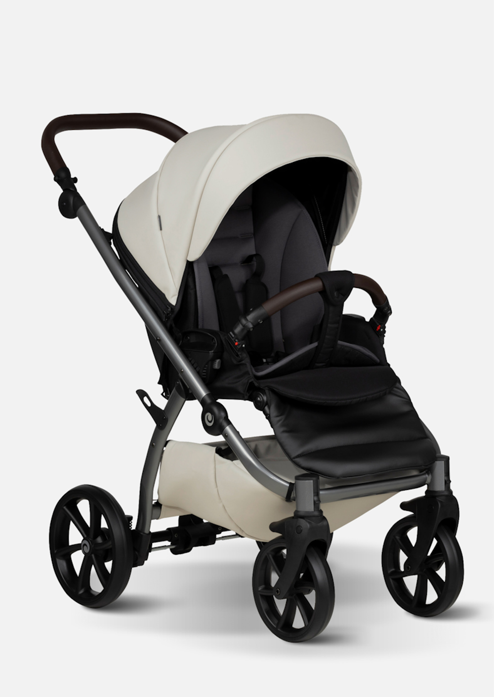 Tutis Коляска 2 в 1 UNO 5+ Leather Black Sesame