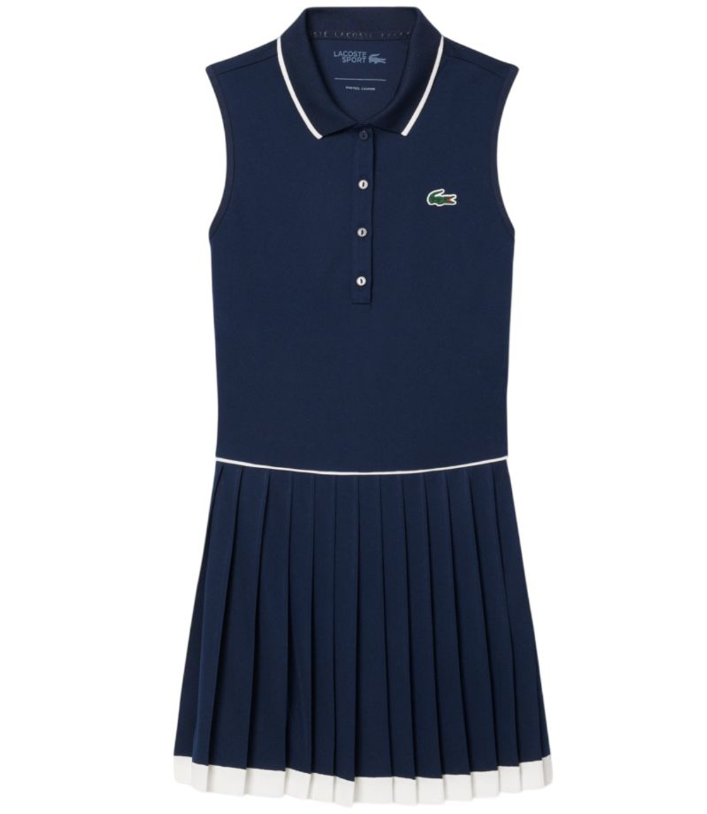 Теннисное платье Lacoste Ultra Dry Tennis Heritage - blue navy/white