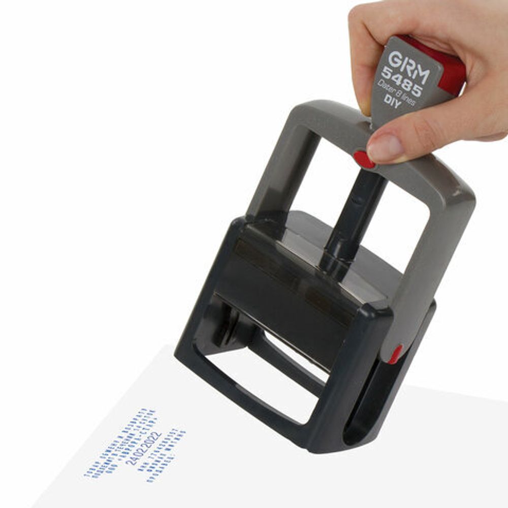 Датер самонаборный 6 строк + дата, оттиск 69х49 мм синий, GRM 5485 BANK HUMMER, КАССА В КОМПЛЕКТЕ, 112000121