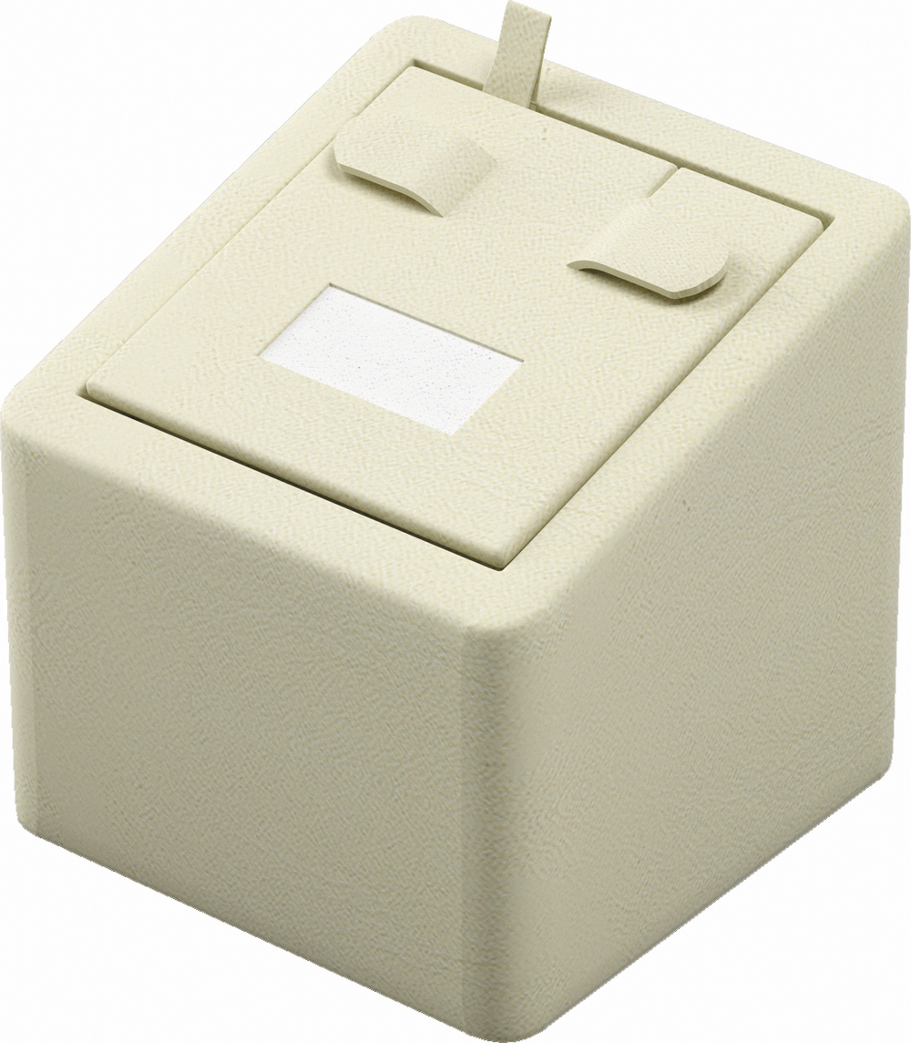 Подставка для серег/кубик наклонный/выним.вкладыш/2 язычка/прорезь/окошко/петелька/Н-50 мм.