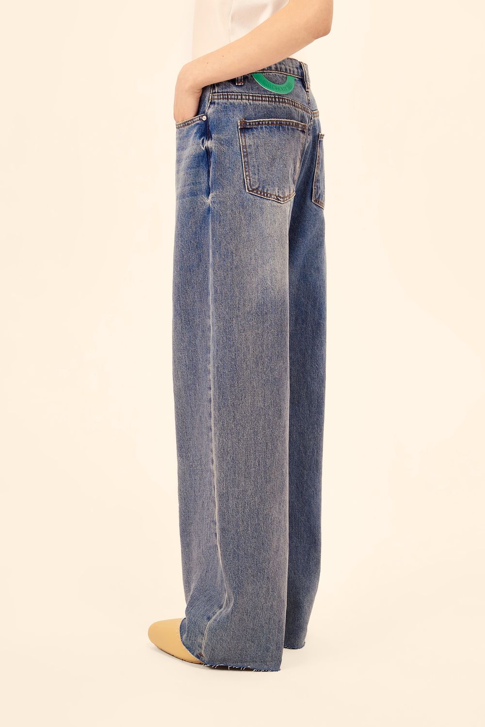 Широкие джинсы (Утро после свиданки), синие