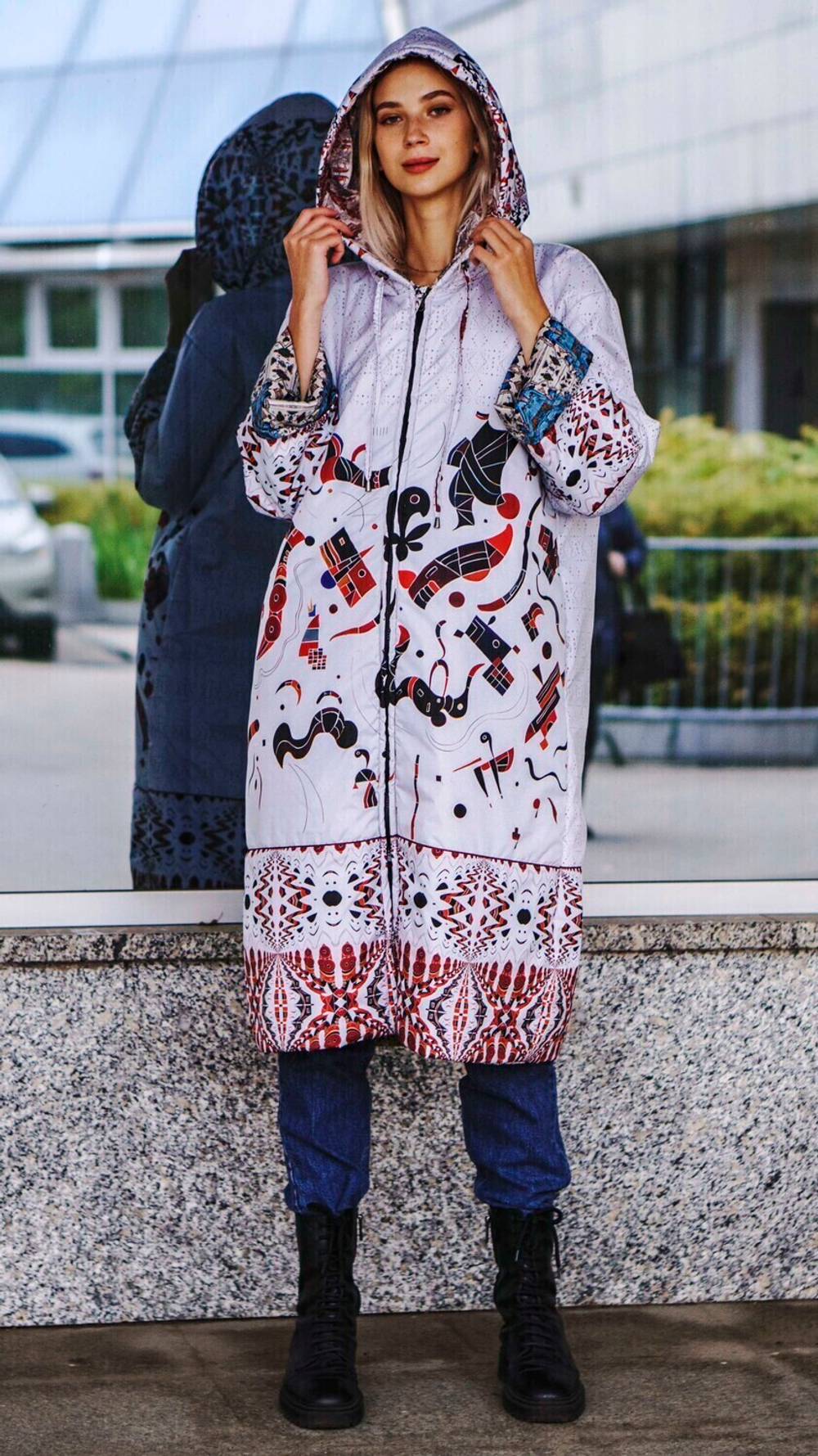 Двустороннее пальто-парка