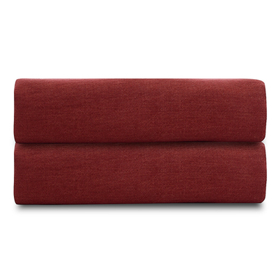 Простыня на резинке изо льна бордового цвета essential, 120х200х28 см
