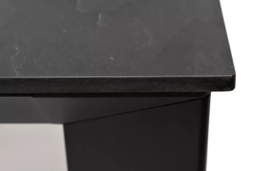 "Венето" обеденный стол из HPL 90х90см, цвет "серый гранит", каркас черный