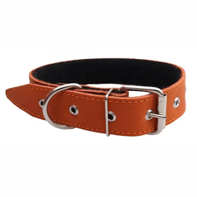 Ошейник кож. светоотраж. №20 в 2 кожи 1/2 (36 см) rich breed