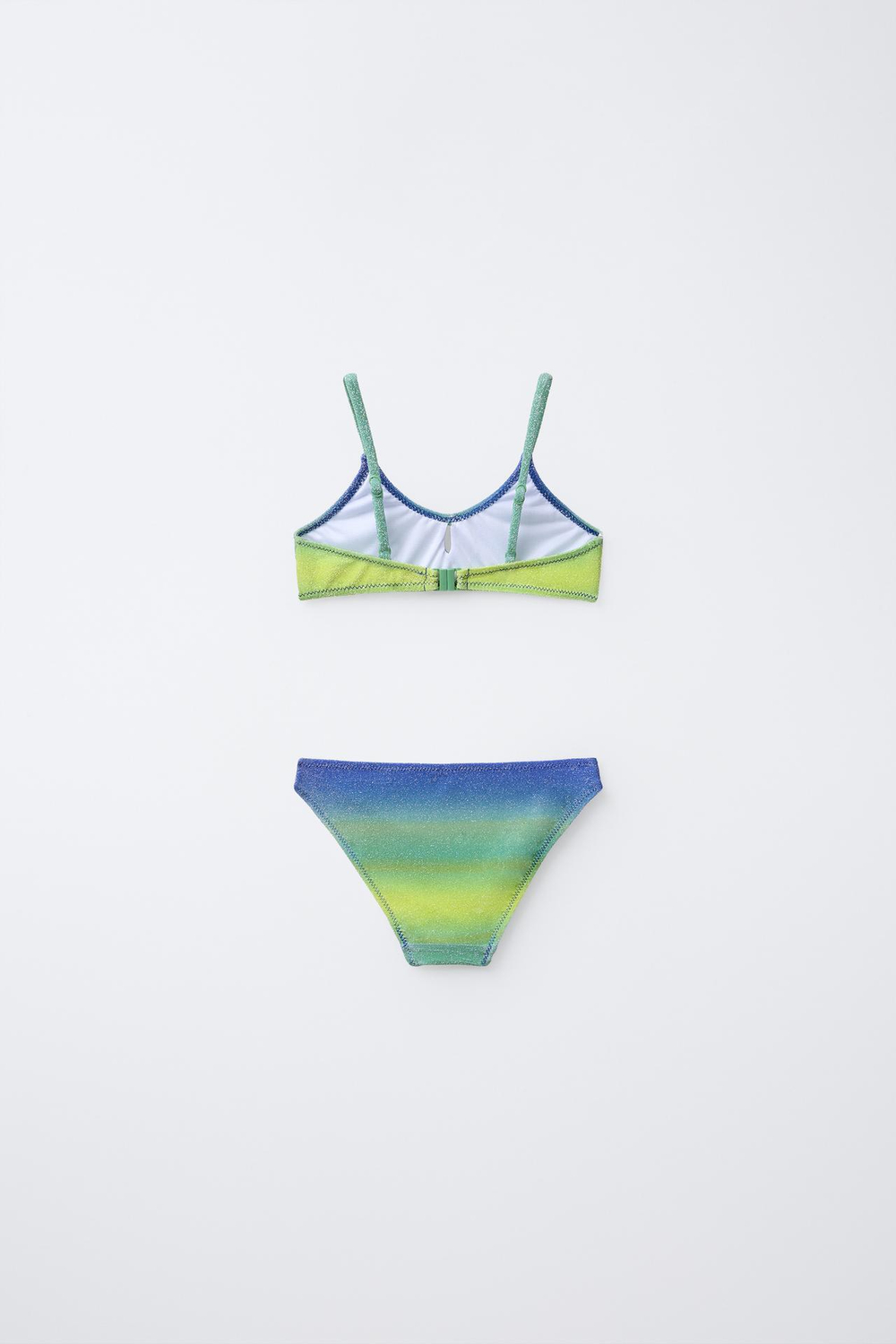 ZARA БЛЕСТЯЩИЙ КОМПЛЕКТ БИКИНИ, ЗЕЛЕНОВАТО-СИНИЙ