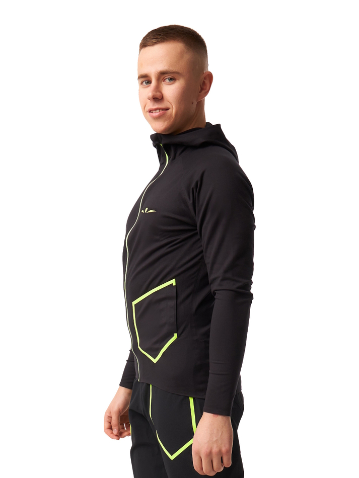 ХУДИ МУЖСКОЕ HOODIE | BLACK/YELLOW