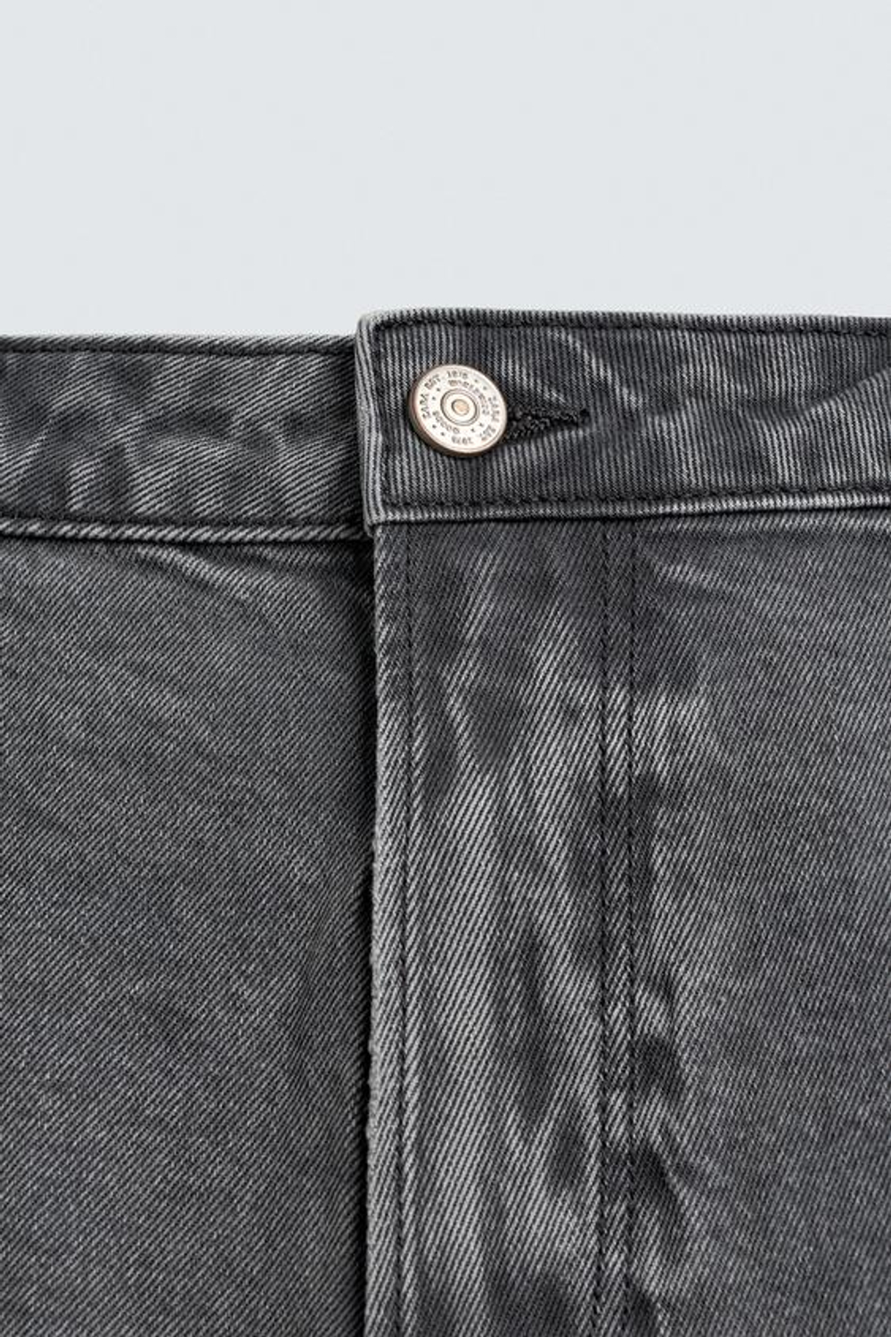 ZARA ШОРТЫ КАРГО С КАРМАНОМ, ТЕМНО-СЕРЫЙ