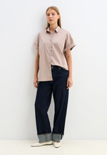 Рубашка с коротким рукавом, цвет бежевый