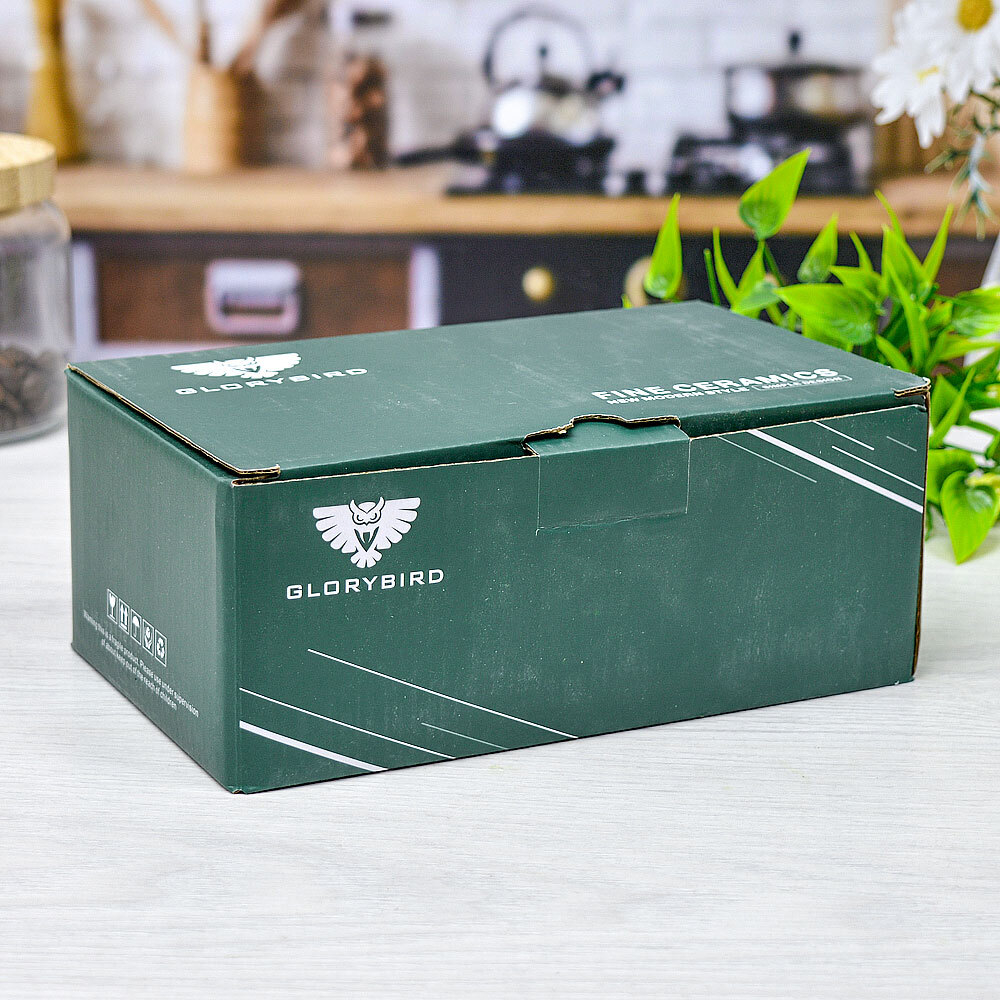 Чайная пара 200мл с ложкой, микс 6154