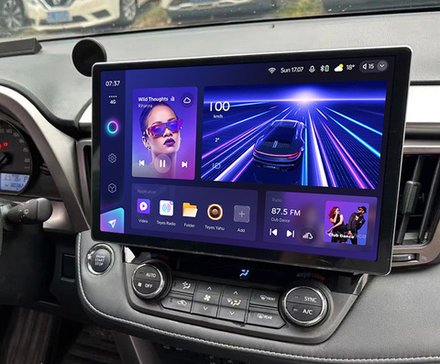 Магнитола для Toyota RAV4 40 2012-2019 (рамка 9) - Teyes CC3-2K-360 монитор 13" 2K QLED на Android 10, 6Гб+128Гб, CarPlay, 4G SIM-слот, 4 камеры в комплекте