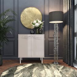 Комод Арт Колор Стайл Сильвер с 2 полками Серый агат