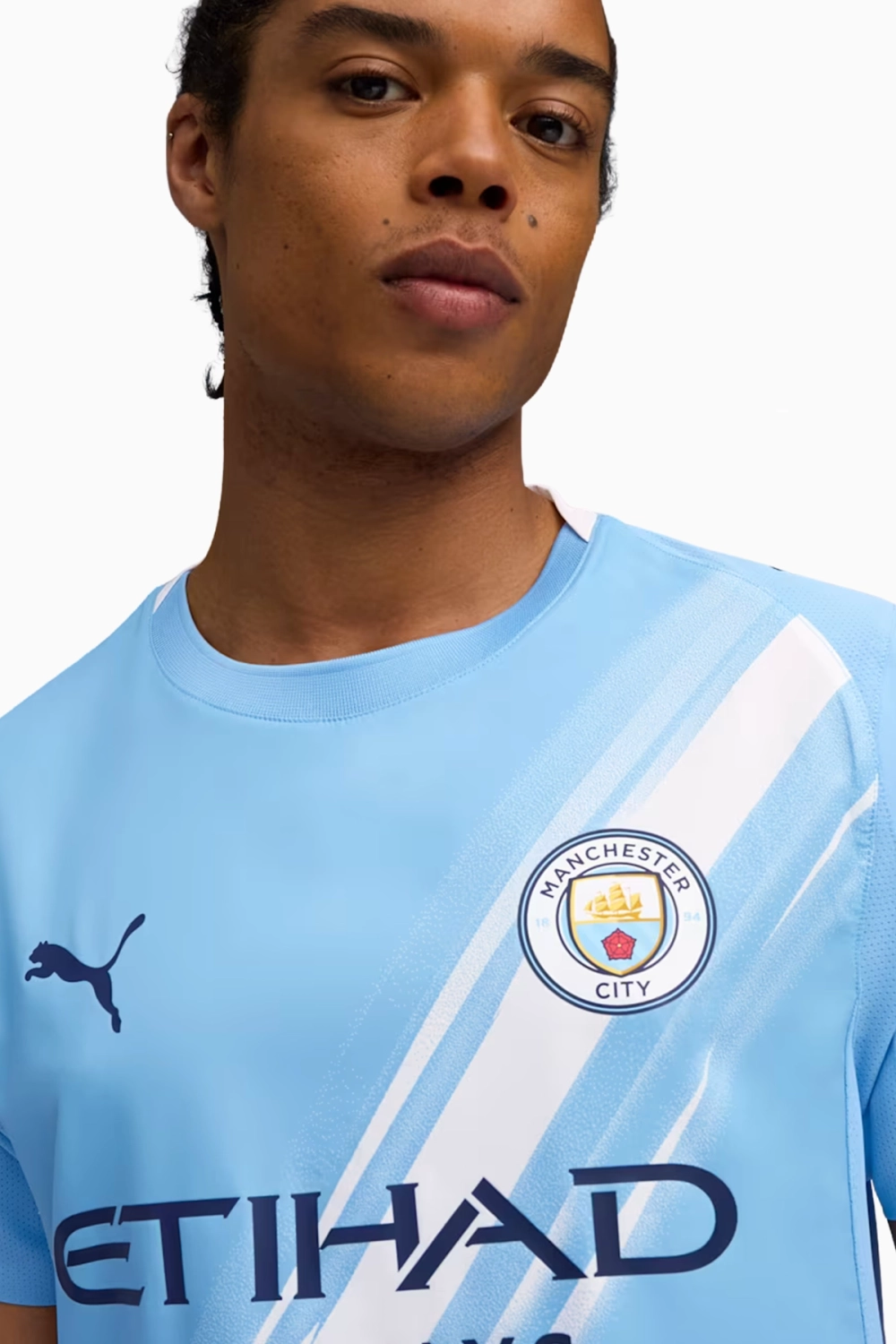 Футболка Puma Manchester City 25/26 Home Authentic - голубой