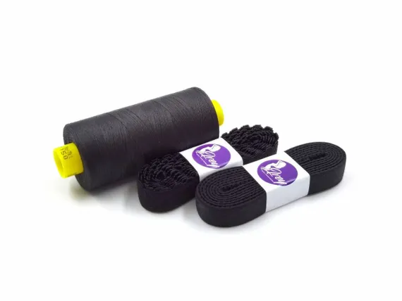 170 Бретель - резинка для стрепов, 6 мм Греция, черный 170