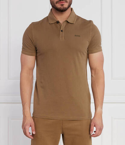Поло BOSS ORANGE - коричневый(50468576)