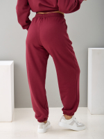 Костюм с брюками КБис-091/винный-п