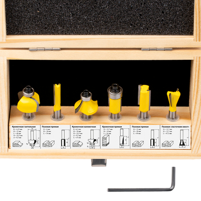 Набор фрез по дереву KOLNER KMC 8/6