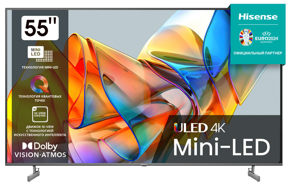 ЖК телевизор Hisense 55U6KQ(QLED,UHD Smart,frameless)