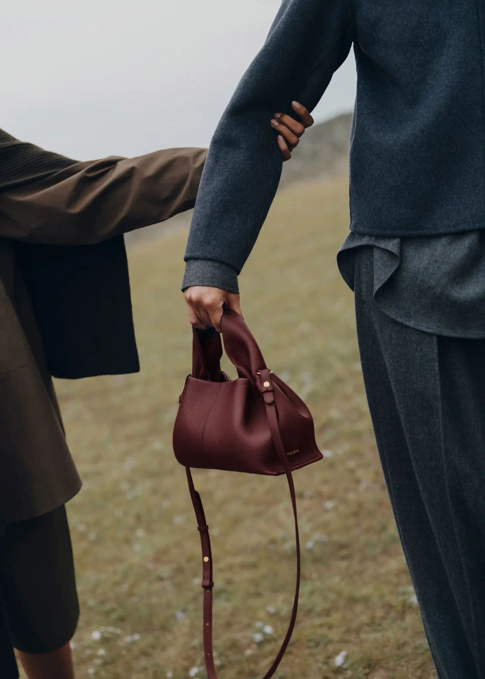 POLENE СУМКА NUMERO NEUF MINI, БОРДОВЫЙ