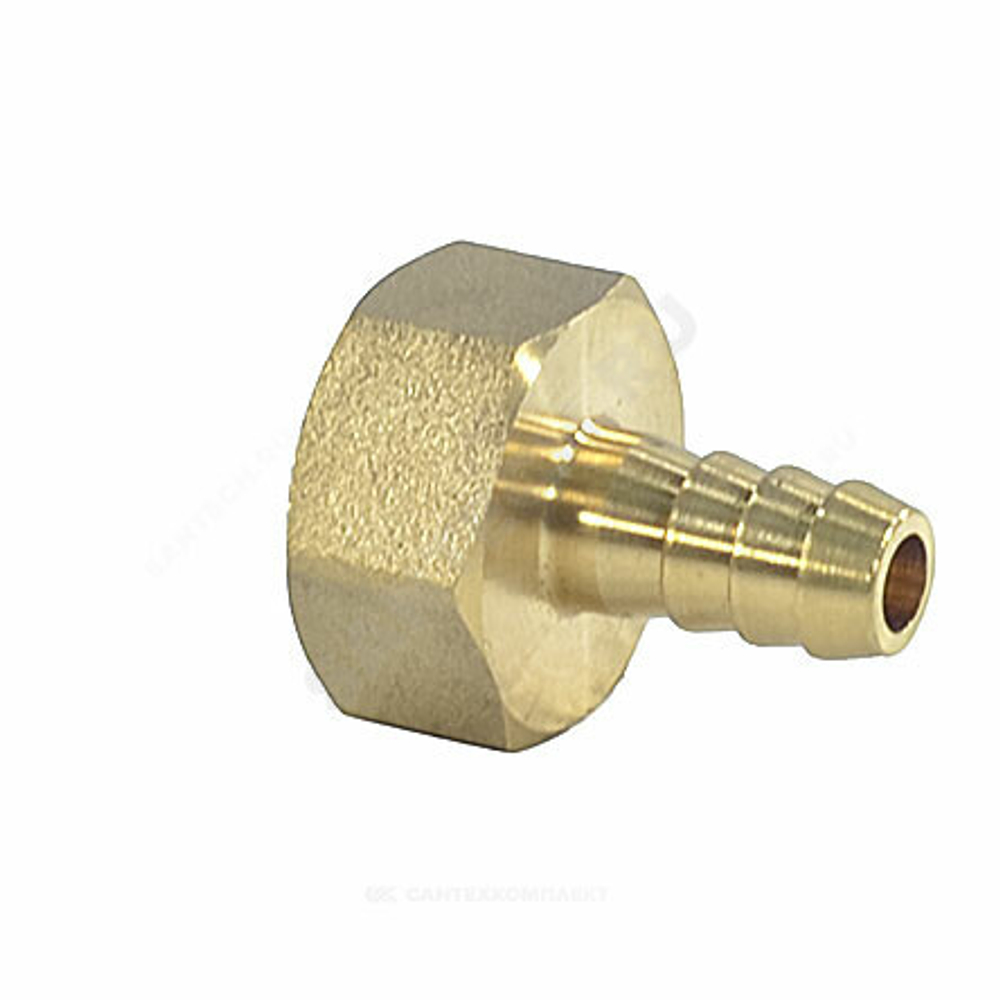 Переходник штуцерный латунь неразъемный для шланга Дн 16х1/2" ВР SantechSystems