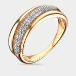 Женское кольцо из желтого золота 585 пробы с фианитами (арт. КФ 934ЖЗ)