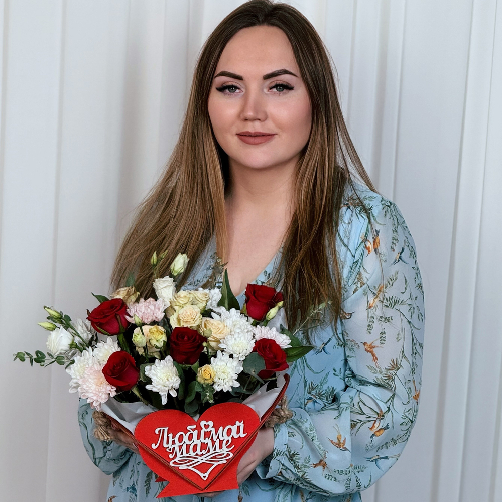 Композиция в ящике Маме