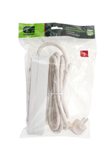 Удлинитель бытовой 3 м, 10A, тип УХз10, с заземлением и выключателем, 3 розетки, Сибртех