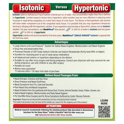 NeilMed, Sinus Rinse®, 70 пакетиков с готовой смесью