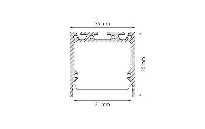 Профиль с рассеивателем Arlight SL-LINE-3535-2500 ANOD+OPAL 020462