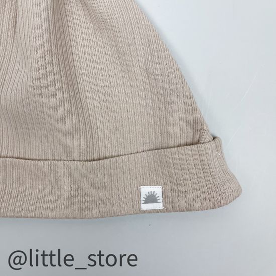 Шапочка однослойная "Любимые зверята" бежевый однотон