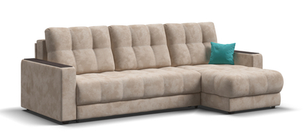 Угловой диван Босс Классик Велюр Алькантара пепел