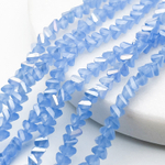 Бусина Треугольник, стекло, цвет светло-синий, размер около 3*4 мм, цена за нить 36 см