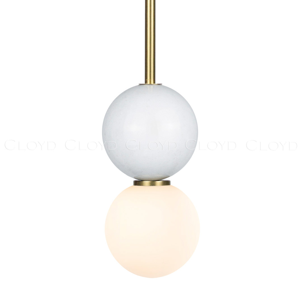 Подвесной светильник Cloyd AUSTA-C P1 / латунь - белый мрамор (арт.11622)