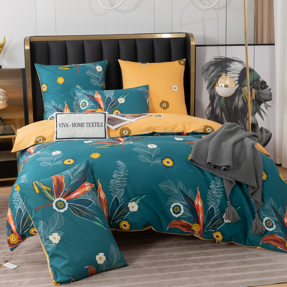 Комплект постельного белья Люкс Сатин 100% хлопок на резинке AR336