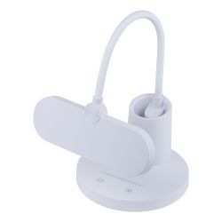 ULM-D603 10W-3000-6000K-DIM WHITE Светильник настольный светодиодный с подставкой под канцелярские принадлежности. Сенсорный выключатель. Диммер. Белый. TM Uniel