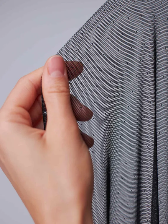 Сетка эластичная, Мушка оптом, черный 170