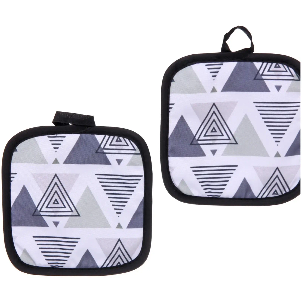 Прихватка в наборе «Geometry», треугольники серые, 17*17 см, 2 шт