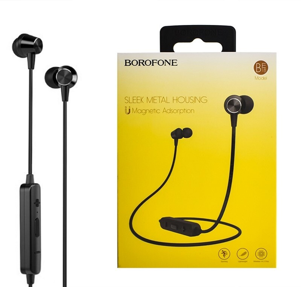 Спортивные наушники Bluetooth BOROFONE BE18 (черный)