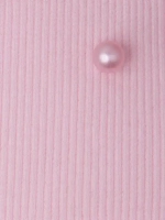 Шапка для девочки осенняя на завязках с бусинами